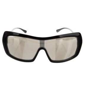 CHANEL Black and Silver Wearable Glasses